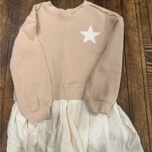 Sweatshirt Dress with Star Patch